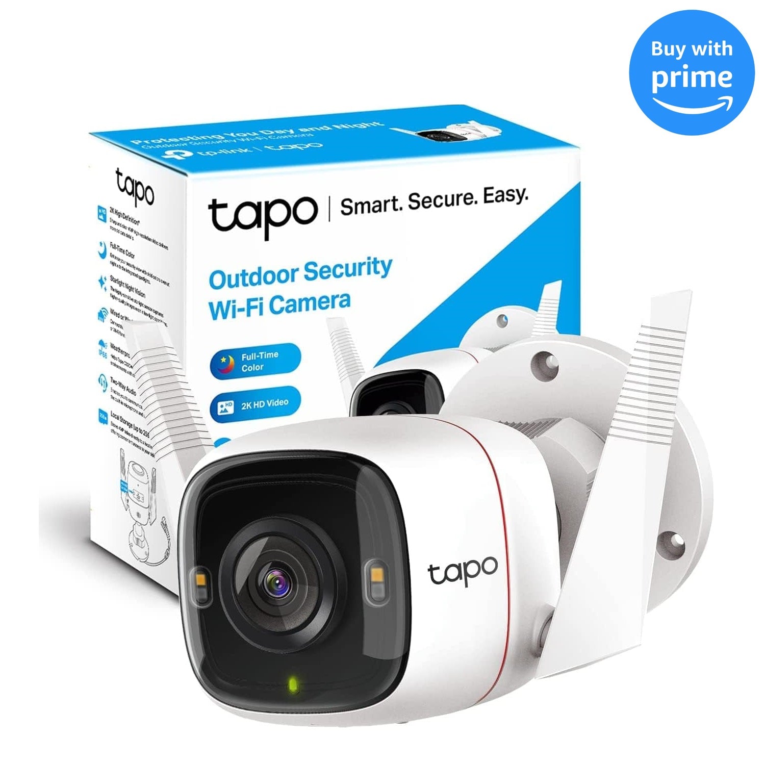 TP-Link Tapo 2K QHD Pan/Tilt Outdoor Wired Security Wi-Fi Camera, 360°  Visual