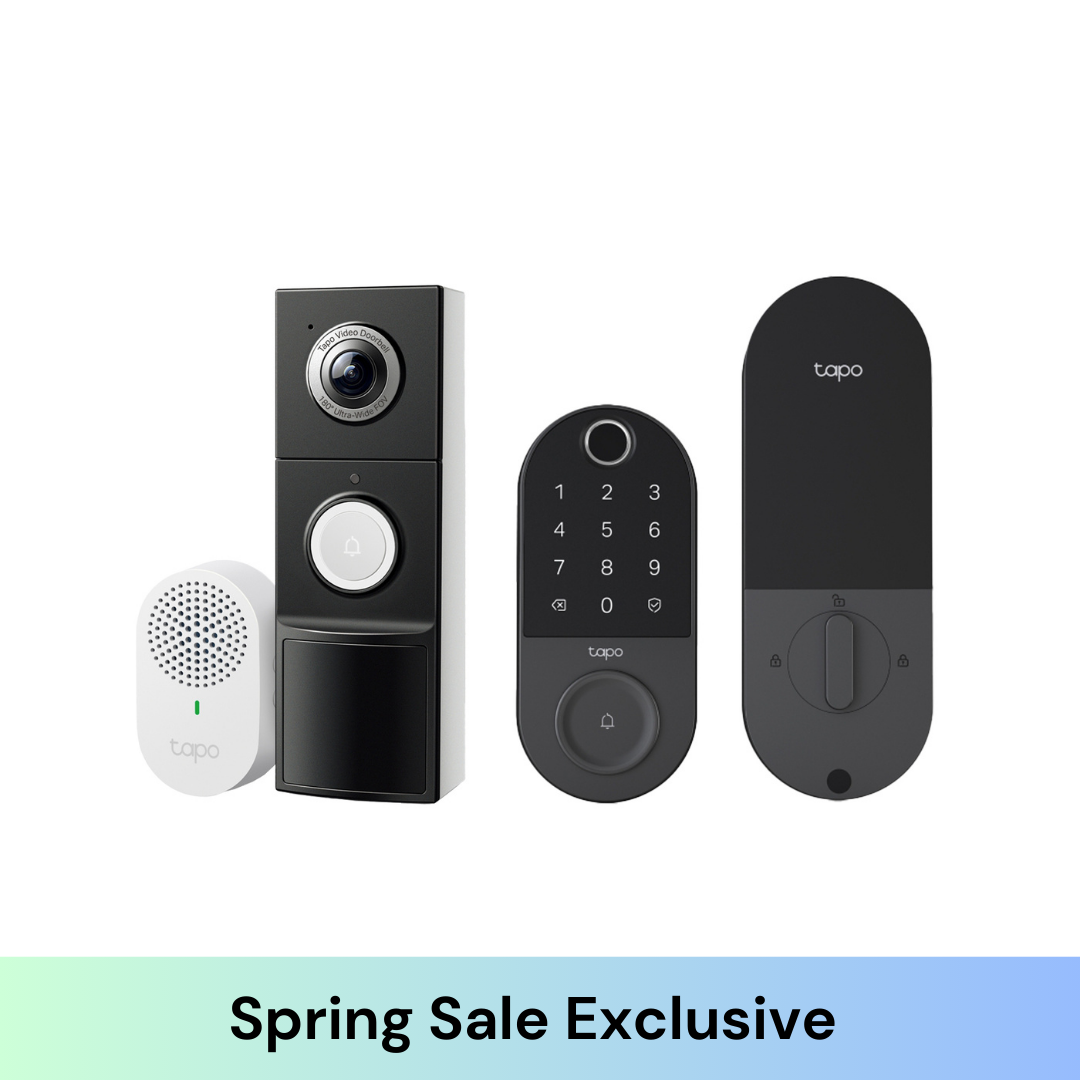 Front Door Security Bundle – 2K Video Doorbell Camera + Smart Door Lock