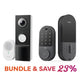 Front Door Security Plus Bundle – 2K Video Doorbell Camera + Fingerprint Door Lock