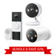 Home Monitoring Bundle – 2K Battery Doorbell + 2K Indoor/Outdoor Cam + 2K Battery Cam