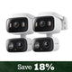 2K Dual Lens Pan/Tilt Indoor/Outdoor Security Camera, Tapo C246D HybridCam Duo 2-Pack