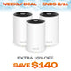 Deco WiFi 6E Tri-Band AXE5400 Mesh System 3 Pack (Deco XE75)