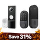Front Door Security Plus Bundle – 2K Video Doorbell Camera + Fingerprint Door Lock