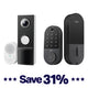 Front Door Security Plus Bundle – 2K Video Doorbell Camera + Fingerprint Door Lock