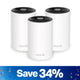 Wi-Fi 6E Tri-Band AXE5400 Mesh System, Deco XE75 3-Pack