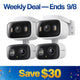 2K Dual Lens Pan/Tilt Indoor/Outdoor Security Camera, Tapo C246D HybridCam Duo 2-Pack