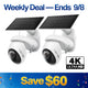 VistaCam 360 4K Ultra HD Outdoor Pan/Tilt Security Camera with Solar Panel, Tapo C660 KIT 2-Pack