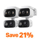 2K Dual Lens Pan/Tilt Indoor/Outdoor Security Camera, Tapo C246D HybridCam Duo 2-Pack