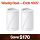 Wi-Fi 7 Tri-Band BE10000 Mesh System, Deco BE63 2-Pack
