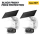 2K Floodlight Solar 360° Pan/Tilt Security Camera, Tapo C615F Kit 2-Pack