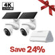 VistaCam 360 4K Solar Pan/Tilt Security Camera 2-Pack + Smart HomeBase Bundle