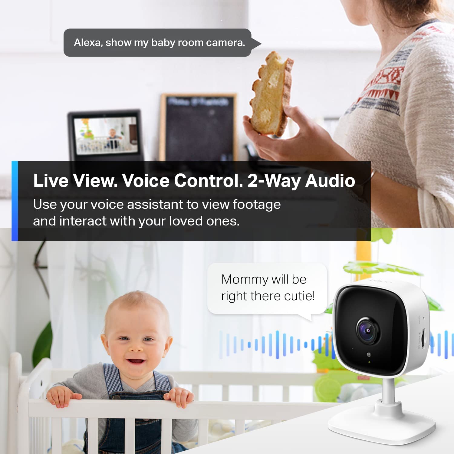  TP-Link Tapo 2K Indoor Security Dog Camera for Baby
