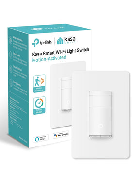 Kasa Smart Wi-Fi Motion Sensor Switch, Single Pole, 2.4GHz Wi-Fi Light Switch, Works with Alexa & Google Home, KS200M