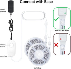 Kasa Smart LED RGB Light Strip, 32.8ft (2Rolls of 16.4ft.) Trimmable, Works with Alexa and Google Assistant, KL400L10