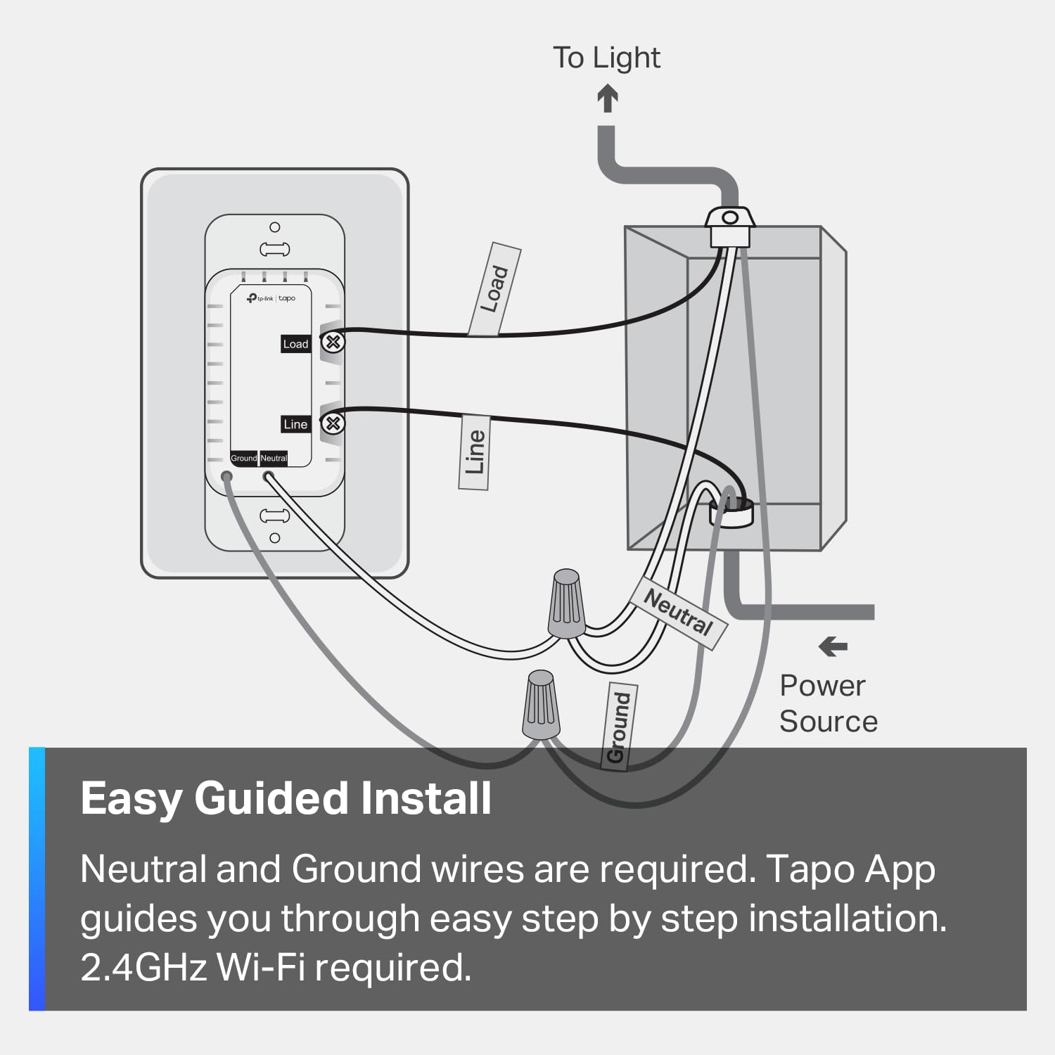 Tapo Smart Wi-Fi Dimmer Light Switch with Matter-Certified 2-Pack