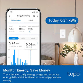 Tapo Smart Wi-Fi Dimmer 3-Way Light Switch with Matter-Certified 2-Pack