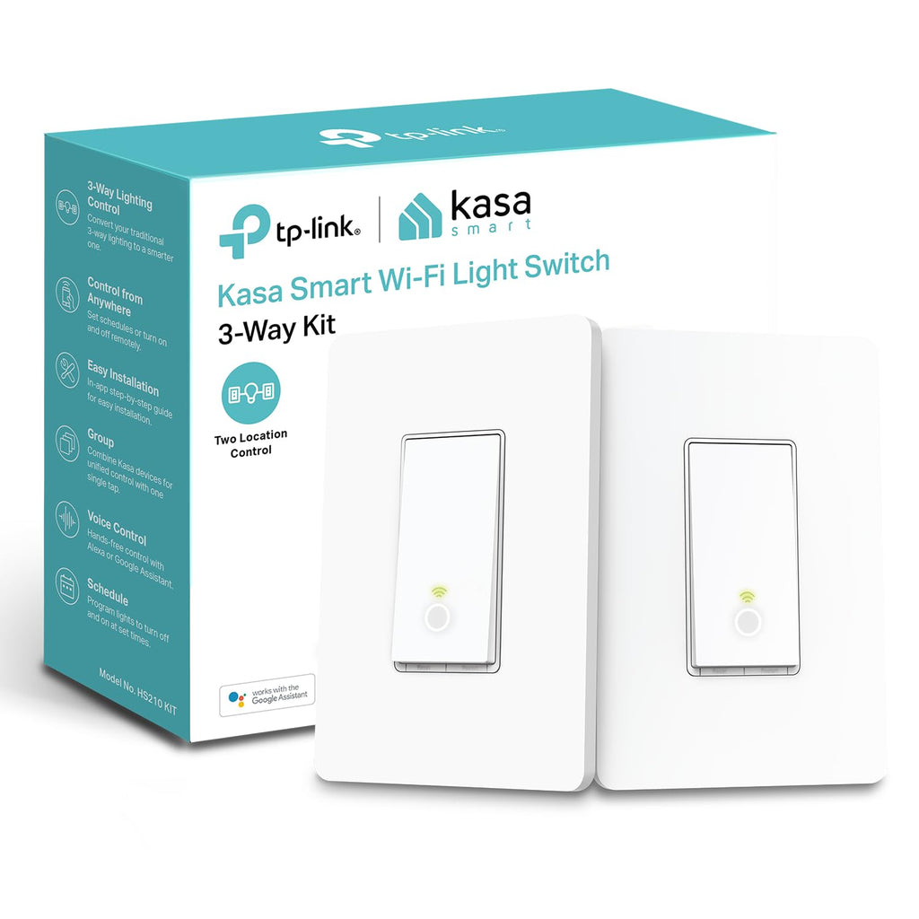 Kasa Smart 3 Way Switch, 2.4GHz Wi-Fi Light Switch, Works with Alexa &