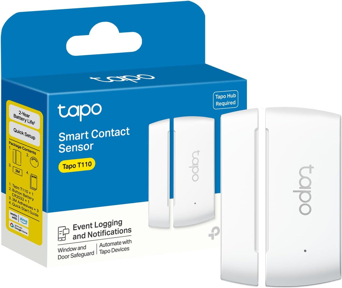 Tapo Door Sensor Mini Long Battery Life w/ Sub-1G Low-Power Wireless protocol (Tapo T110)