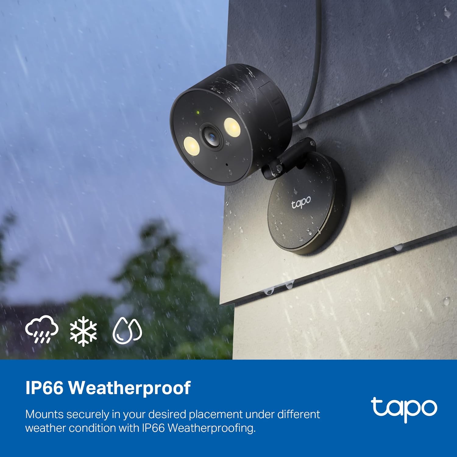 Tapo Indoor/Outdoor Wi-Fi Home Security Camera Black