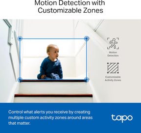 Tapo Pan/Tilt 2K QHD High Definition Wi-Fi Home Security Camera