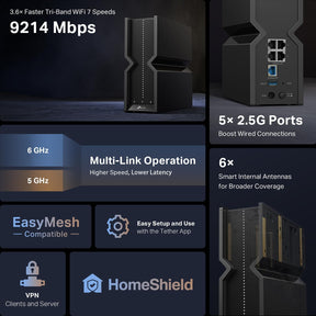 Archer BE9300 Tri-Band Wi-Fi 7 Router