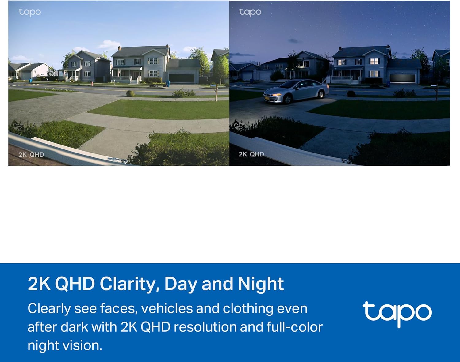 Tapo 2K QHD Smart Video Doorbell with Chime, Battery & Hardwired