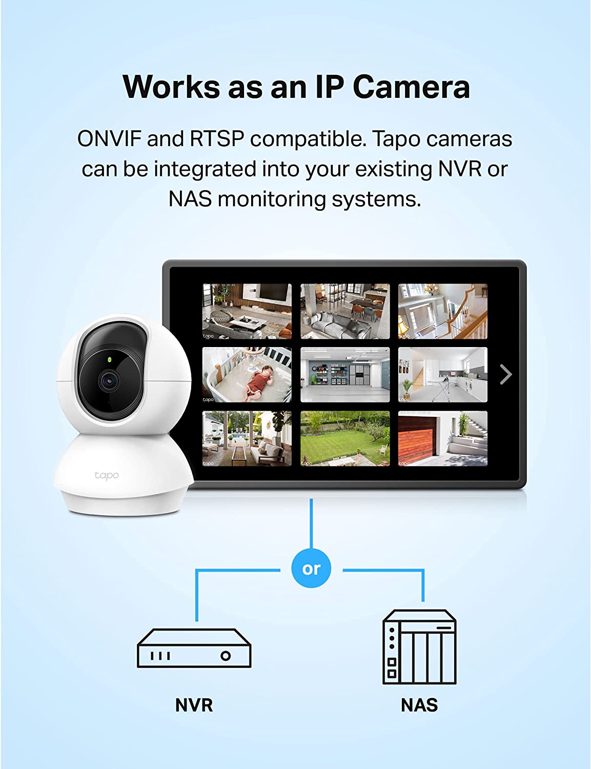 Tapo C220 Pan/Tilt AI Home Security Wi-Fi Camera, 2K QHD