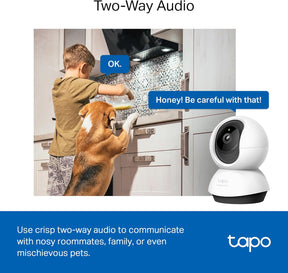 Tapo Pan/Tilt 2K QHD High Definition Wi-Fi Home Security Camera