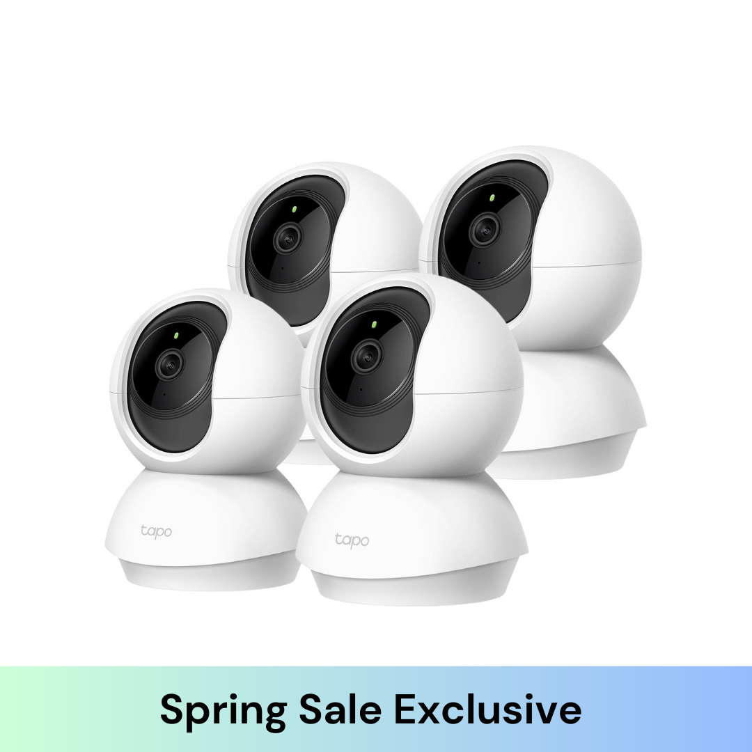 Multi-Room Security Bundle – 2K Pan/Tilt Cameras 4 Pack