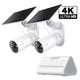 MagCam 4K Solar Outdoor Camera with Solar Panel 2-Pack + Smart HomeBase Bundle