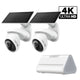 VistaCam 360 4K Solar Pan/Tilt Security Camera 2-Pack + Smart HomeBase Bundle
