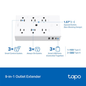 Tapo P306 Smart Plug WiFi Outlet Extender, Surge Protector