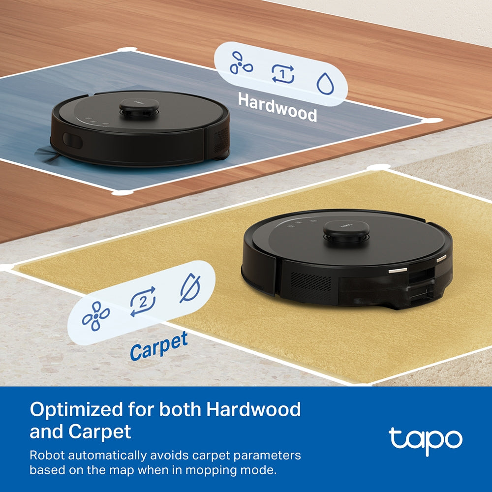 Tapo RV30 Max Plus 5300Pa Hyper Suction Robot Vacuum & Mop with Smart Auto-Empty Dock and Voice/Remote Control