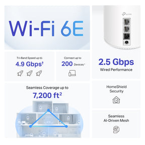 TP-Link Deco XE70 Pro 1-Pack Tri-Band WiFi 6E Mesh WiFi System