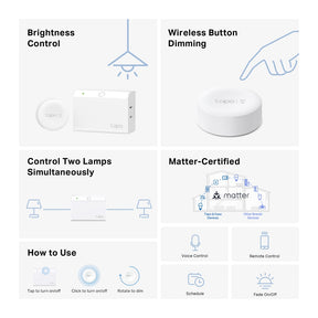 Tapo P135 KIT Smart WiFi Lamp Dimmer Kit, Matter-Certified