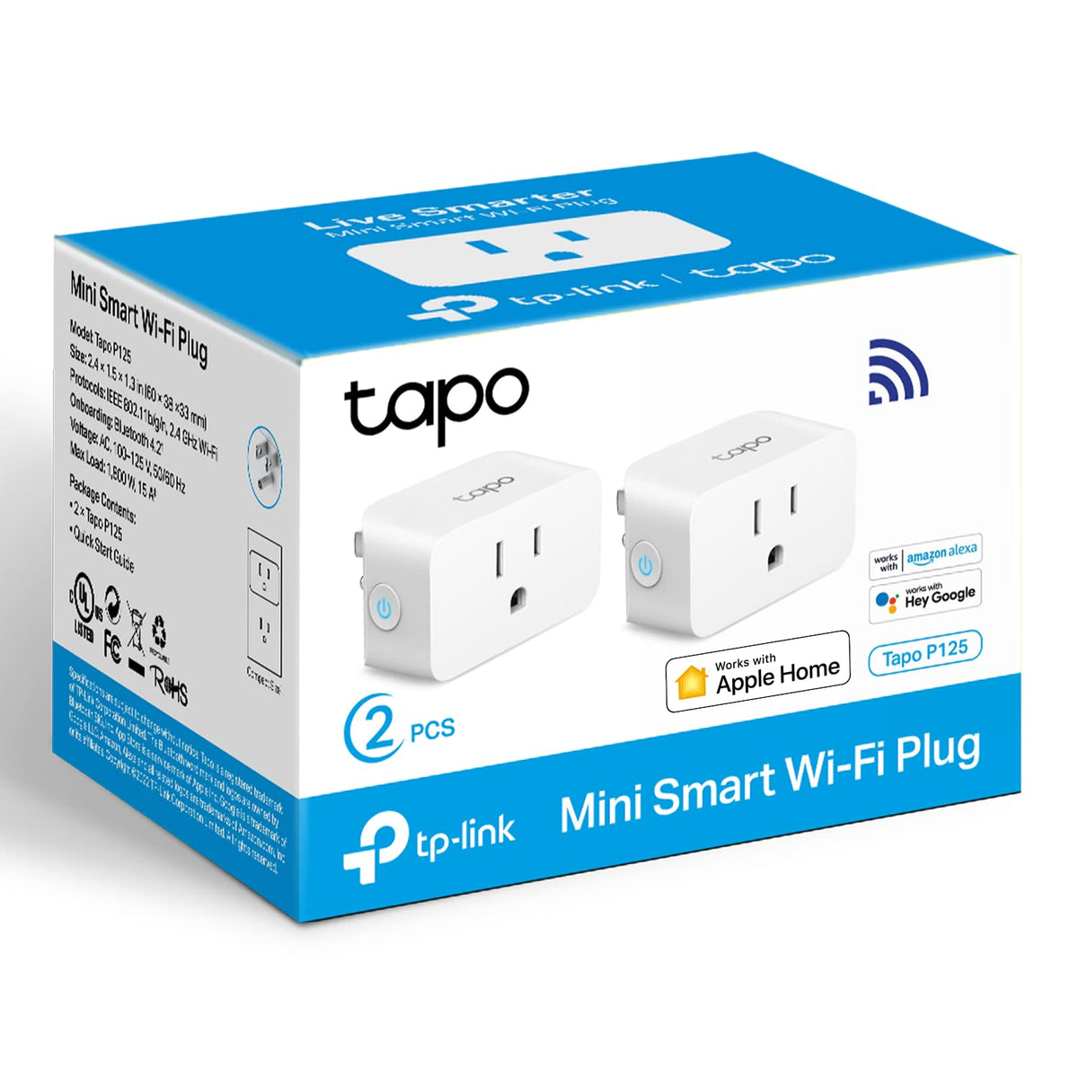TP-Link Tapo P125M Mini Smart Wi-Fi Plug TAPO P125M B&H Photo