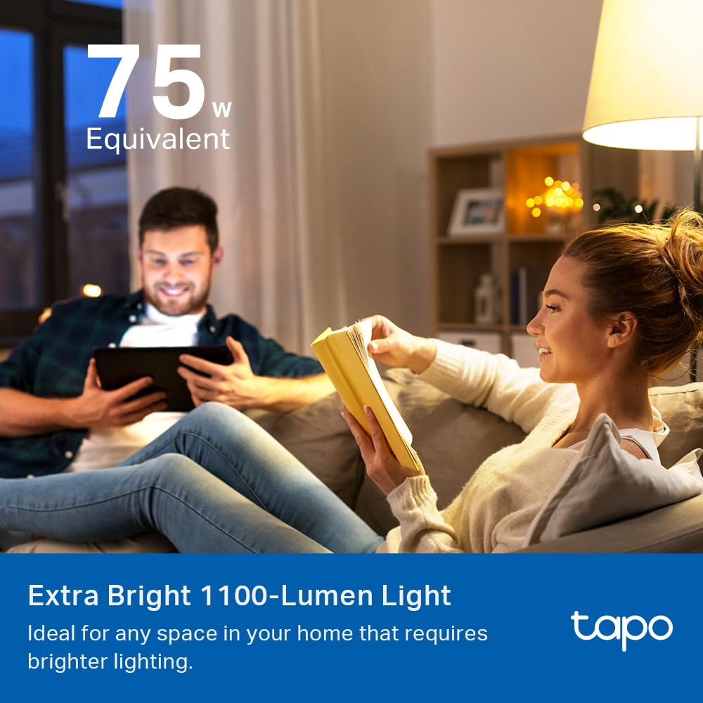 Tapo Matter-Compatible Smart Light Bulb, 1100 Lumens (75W Equivalent) Tapo L535E