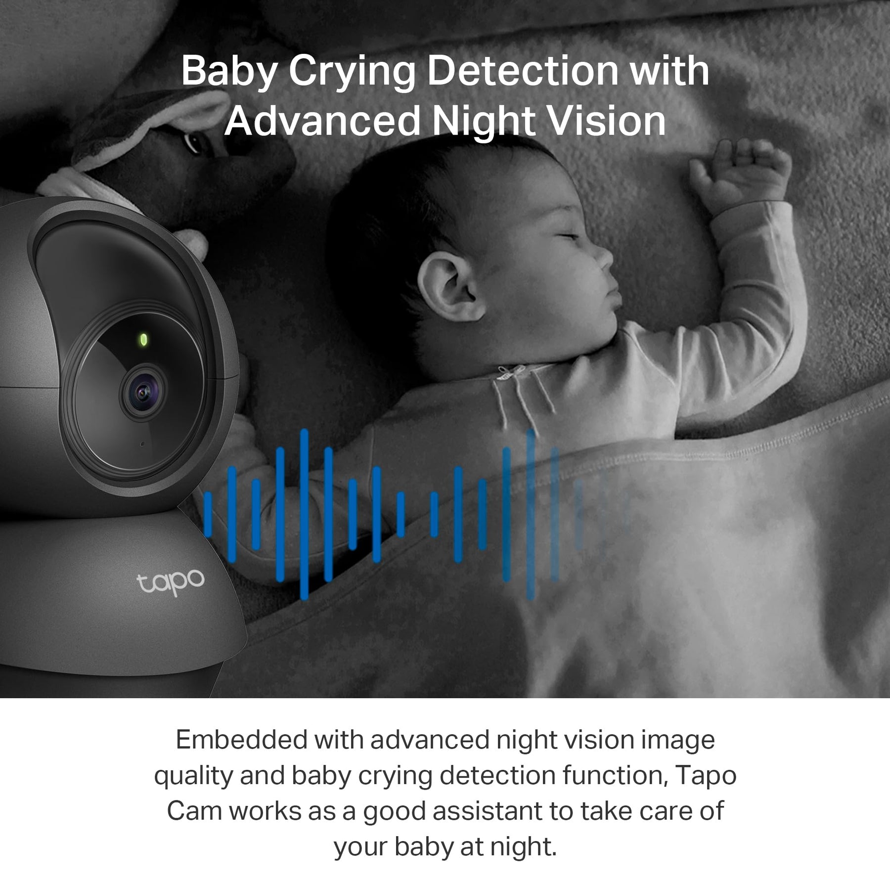 TP-Link Tapo 2K Pan/Tilt Security Camera for Baby Monitor, Dog Camera w/  Motion Detection and Tracking, 2-Way Audio, Night Vision, Cloud &SD Card