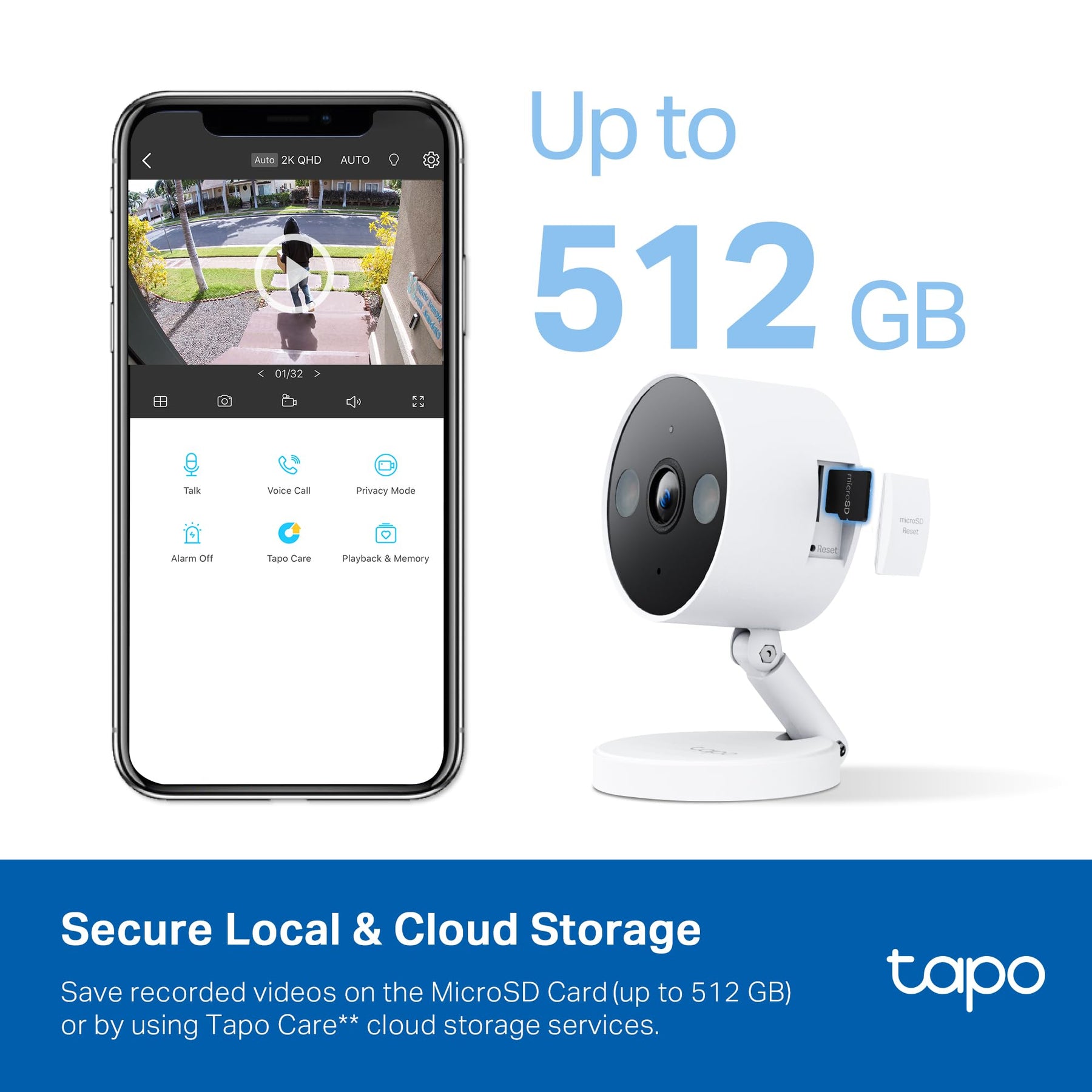 Tapo 2K QHD Indoor/Outdoor Wired Security Camera（Tapo C120）