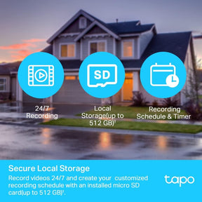 TP-Link Tapo 1080P Outdoor Wired Pan/Tilt Security Wi-Fi Camera, 360° View, Motion Tracking Tapo C500